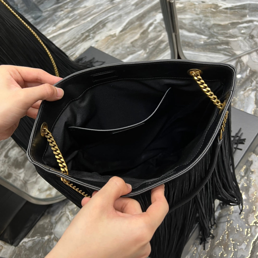 YSL Fringe Detail Shoulder Bag