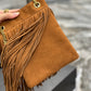 YSL Fringe Detail Small Shoulder Bag