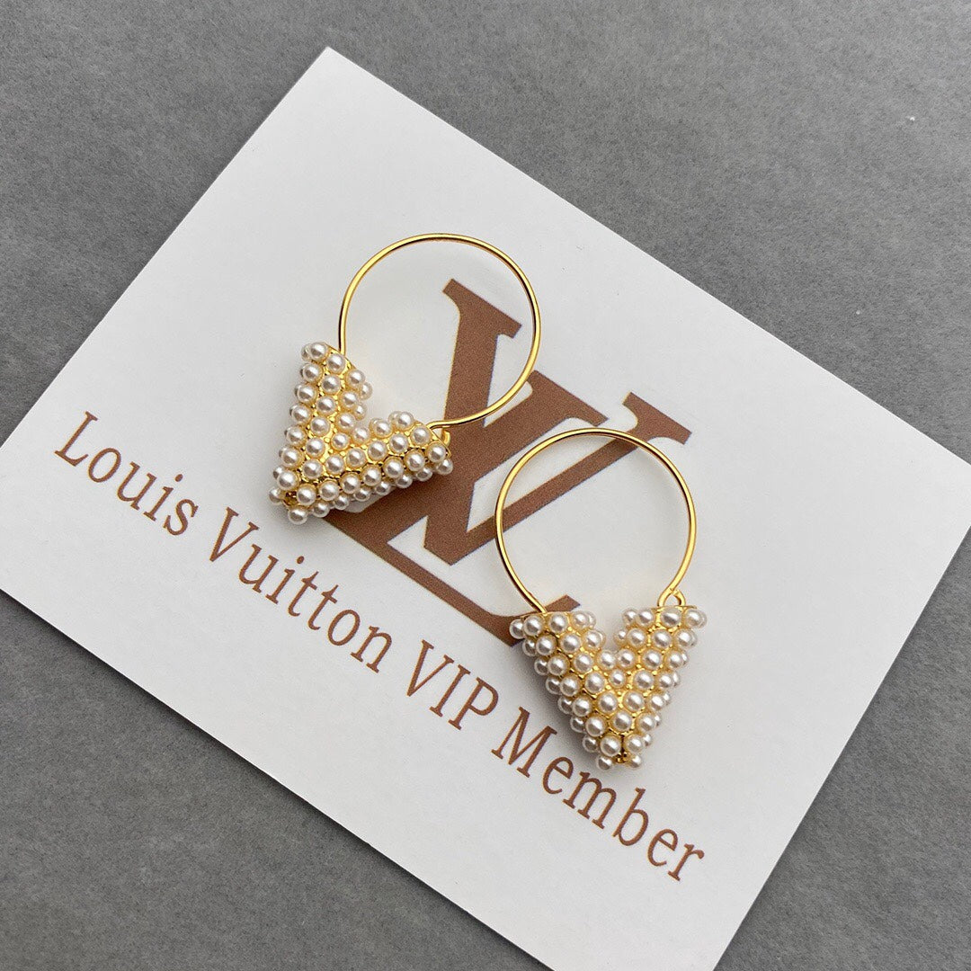 LV Louis Vuitton hart oorbellen - KJ VIPS