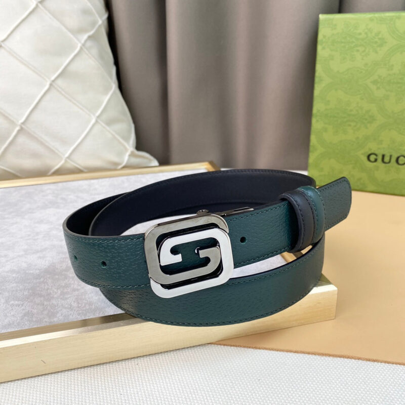 Cinturón reversible con GG cuadrada GUCCI - Imagen 4