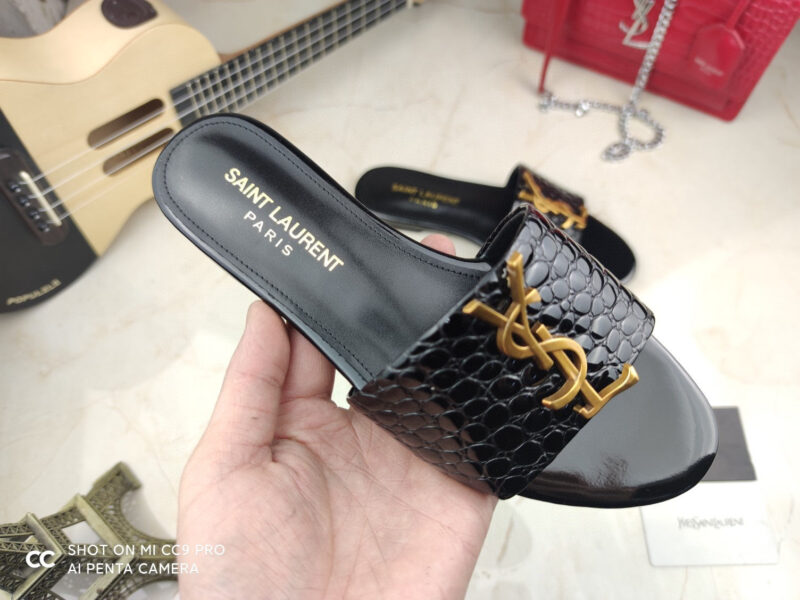 Sandalias Planas Mule YSL - Imagen 8