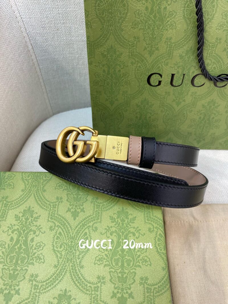 Cinturón GG Marmont estrecho reversible GUCCI - Imagen 3