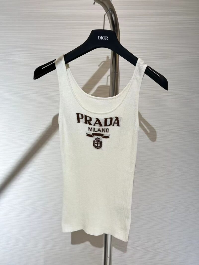 Top de tirantes con logo Prada