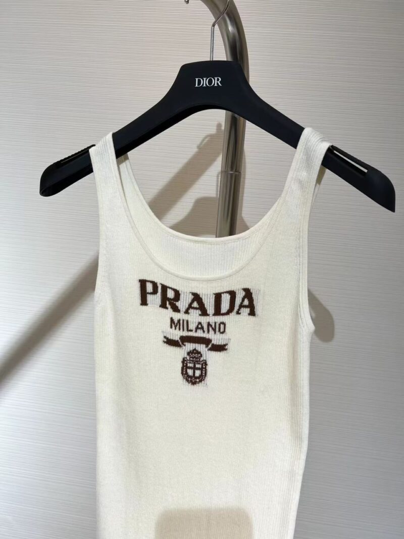 Top de tirantes con logo Prada - Image 6