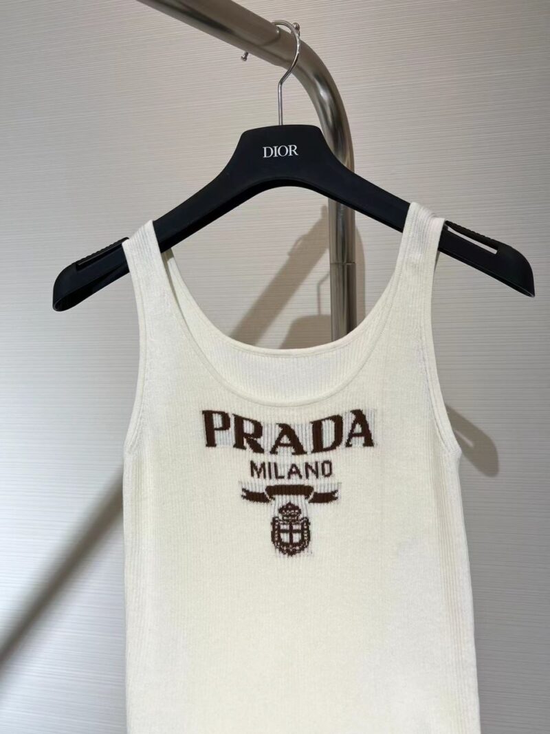 Top de tirantes con logo Prada - Image 2