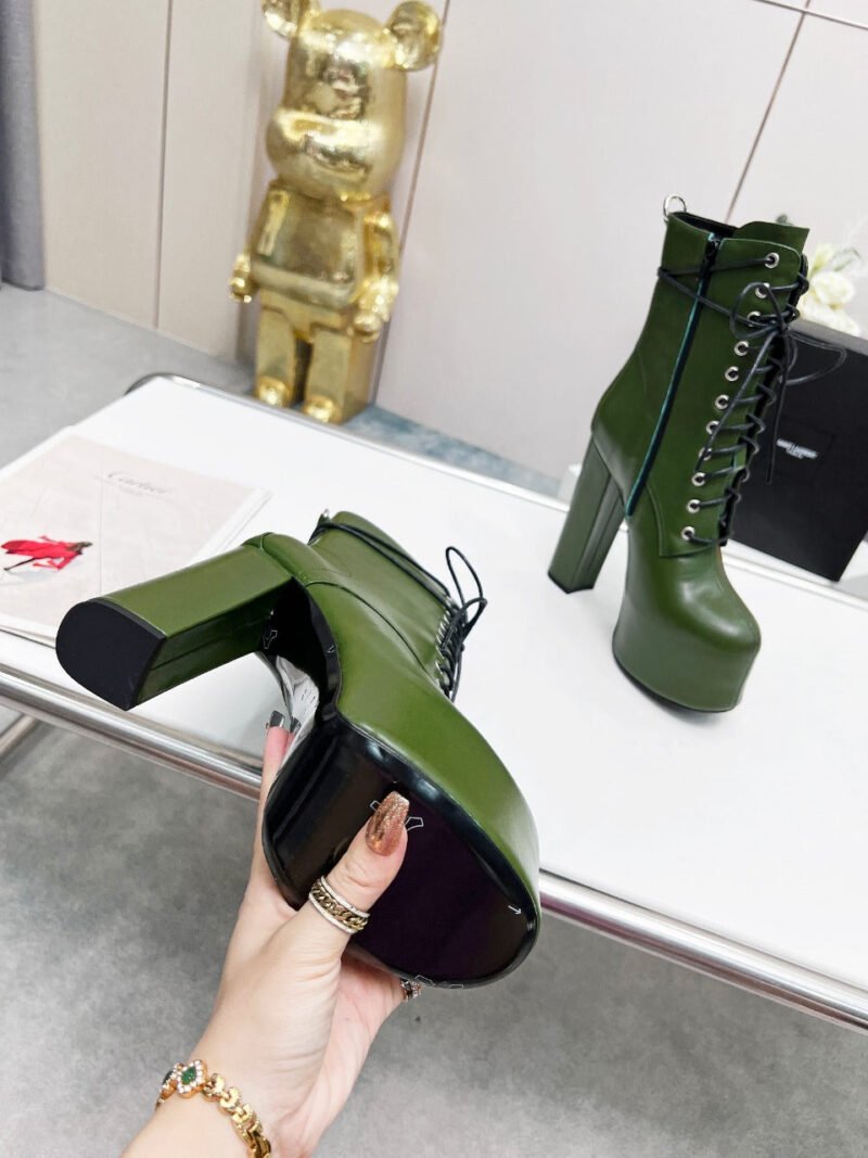 Botines Cherry de Plataforma Piel Lisa YSL - Imagen 9