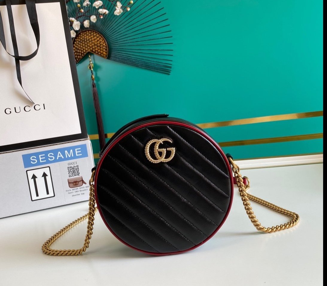 Minibolso de Hombro GG Marmont Redondo GUCCI