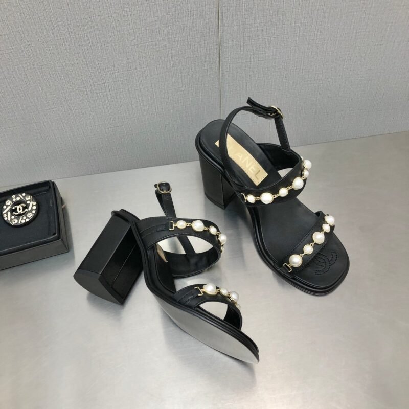 Sandalias de tacón alto chanel - Imagen 8