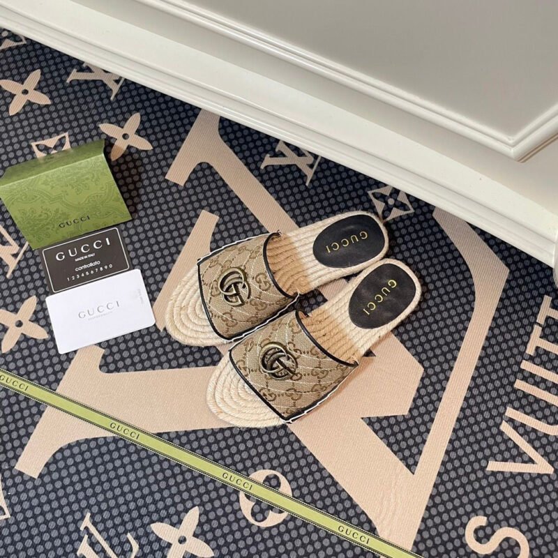 SANDALIA DE LONA MATELASSÉ GG GUCCI - Imagen 8