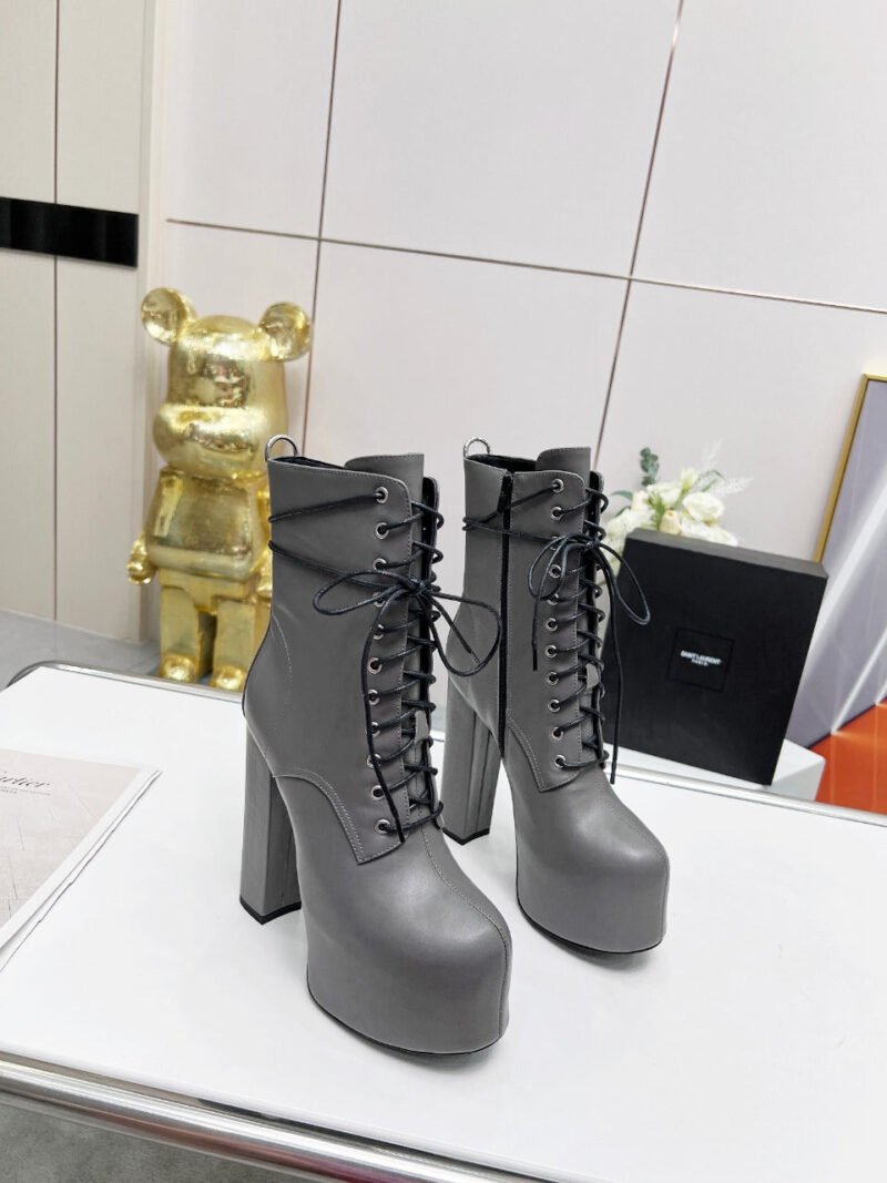 Botines Cherry de Plataforma Piel Lisa YSL