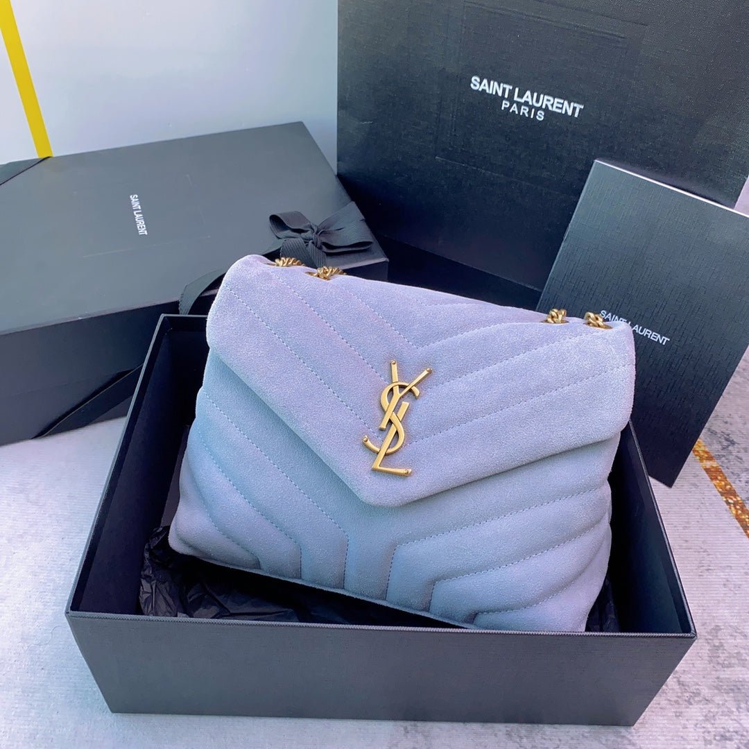 BOLSO LOULOU PEQUEÑO DE ANTE ACOLCHADO YSL