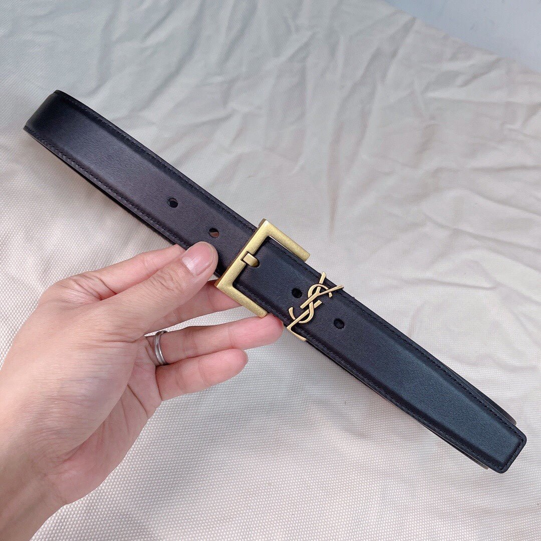 Cinturón de hebilla cuadrada YSL