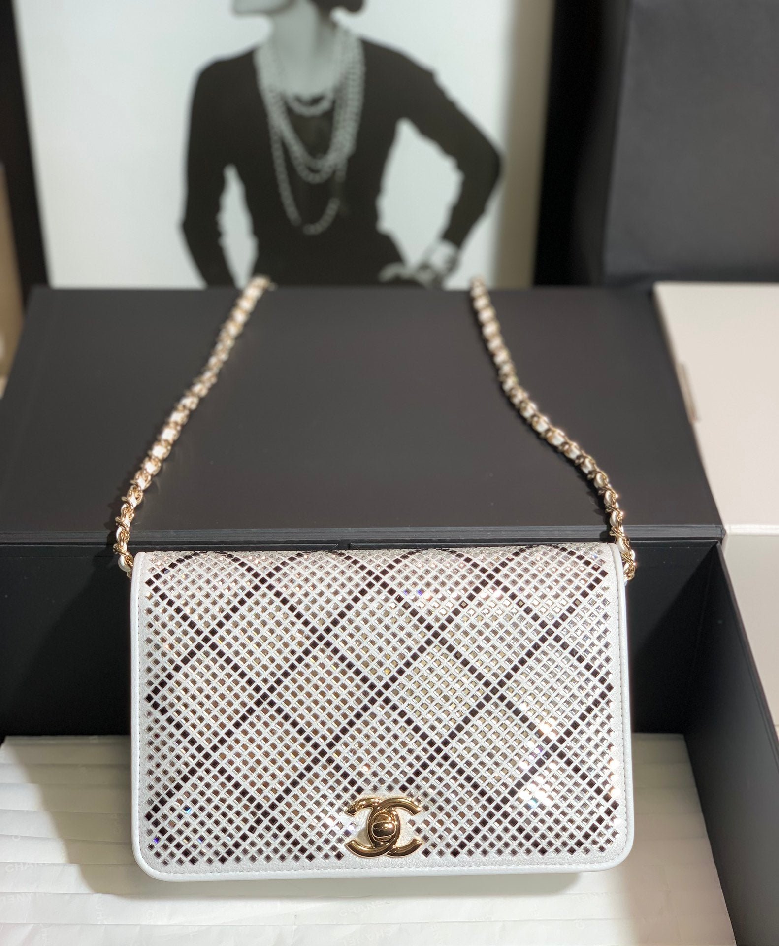 Cartera de mano con cadena Chanel