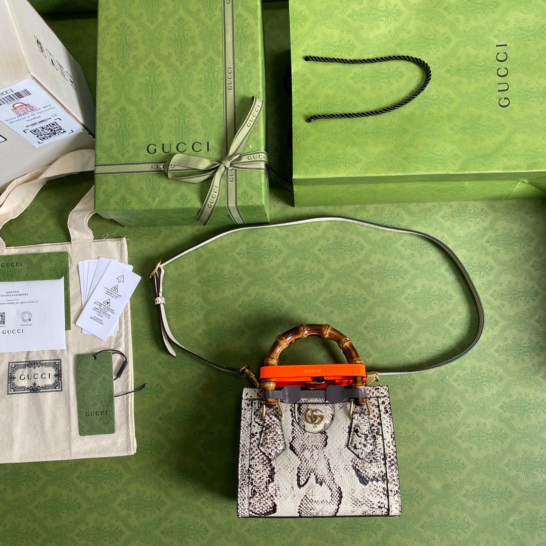 Minibolso tote de pitón Gucci Diana