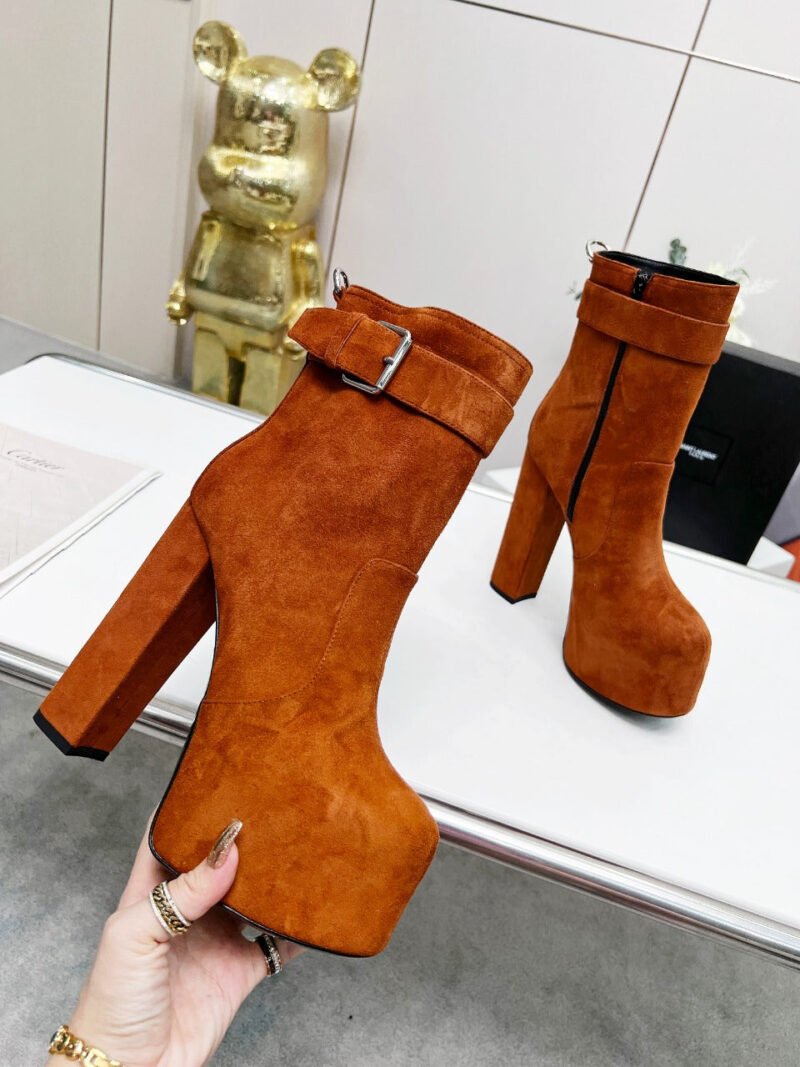 Botines Cherry de Plataforma Hebilla Piel YSL - Imagen 4