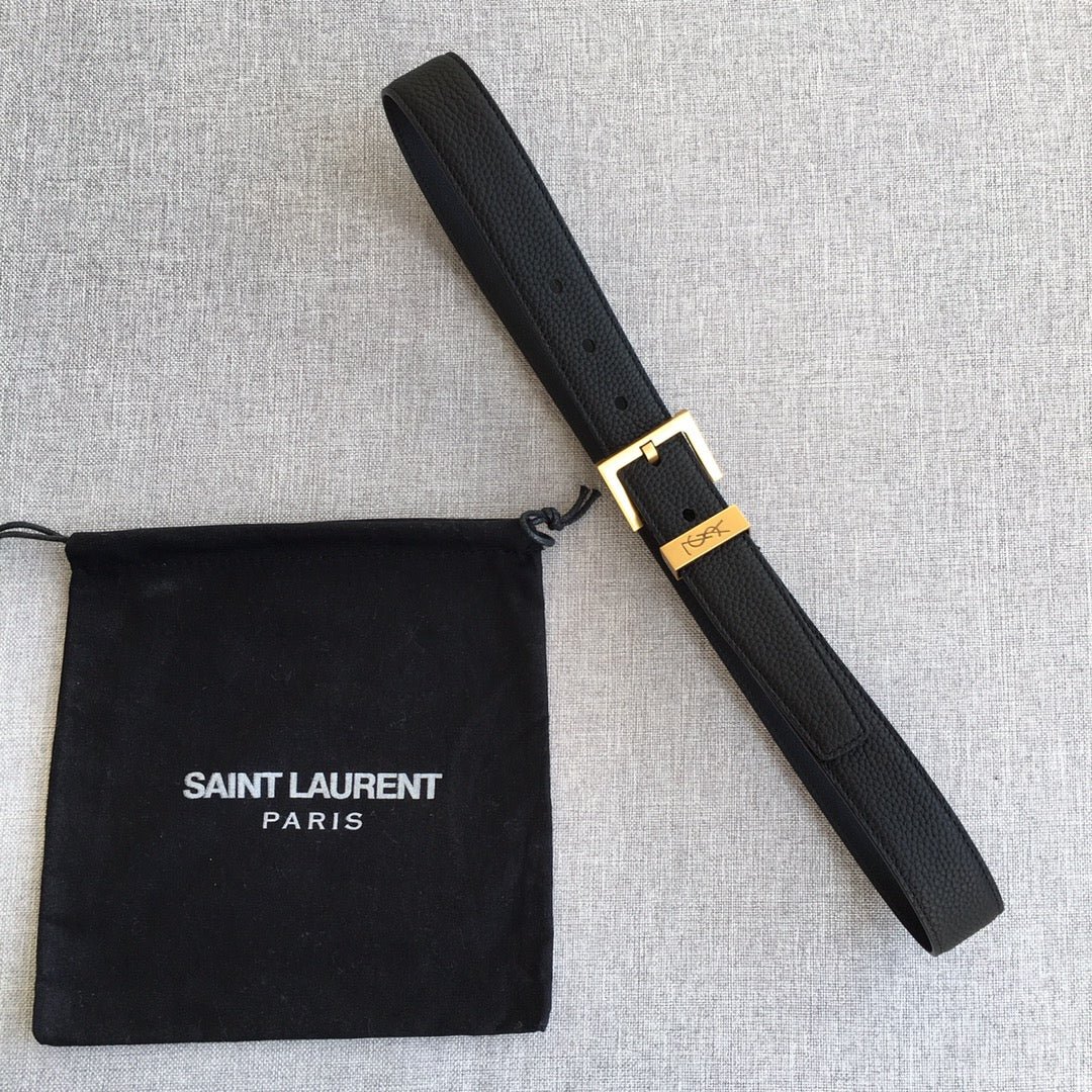 Cinturón de hebilla cuadrada YSL