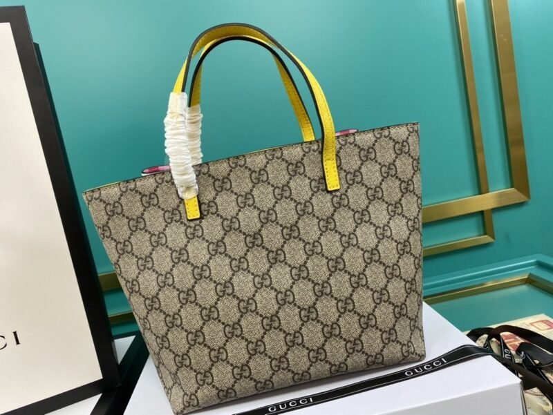 Tote Infantil GG con Lazo de Cuadros GUCCI - Imagen 11