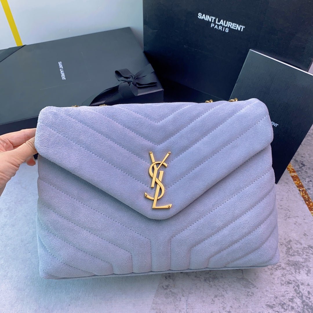 BOLSO LOULOU MEDIANO DE ANTE ACOLCHADO YSL