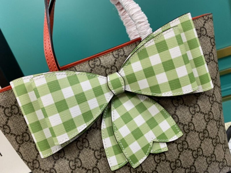 Tote Infantil GG con Lazo de Cuadros GUCCI - Imagen 10