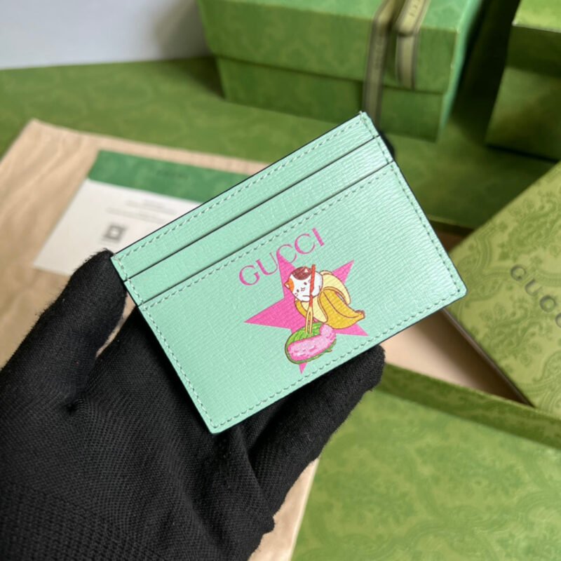 Tarjetero con estampado de Gucci y Bananya - Imagen 2