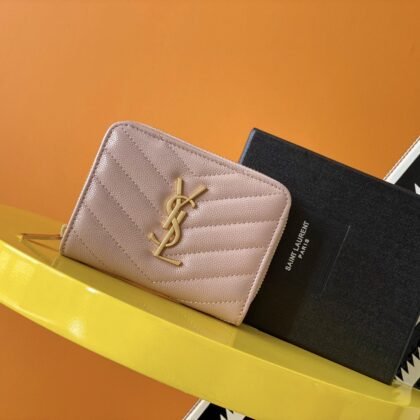 Cartera Monogram Compact de piel YSL