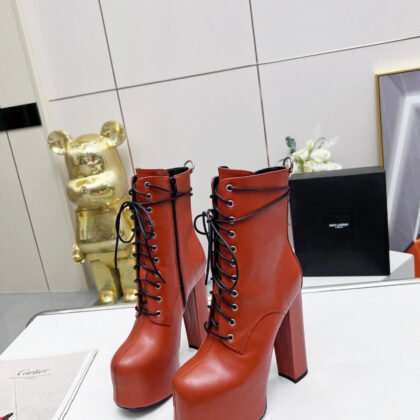 Botines Cherry de Plataforma Piel Lisa YSL