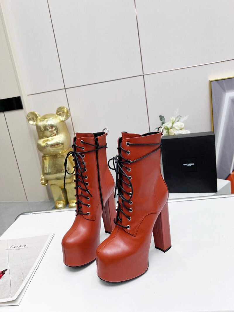 Botines Cherry de Plataforma Piel Lisa YSL