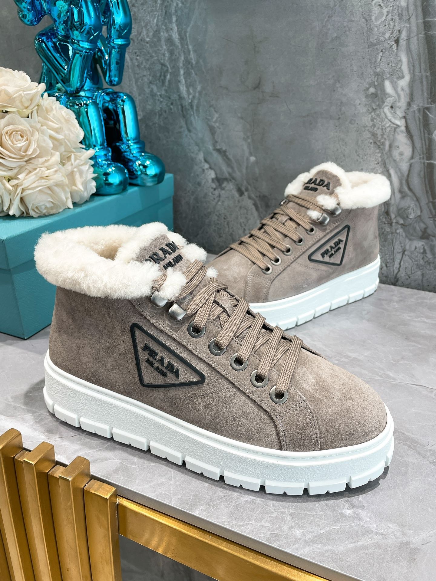 Botines con cordones de nylon PRADA
