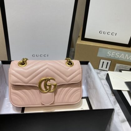 Bolso de Hombro GG Marmont Pequeño de Matelassé GUCCI - KJ PLUS