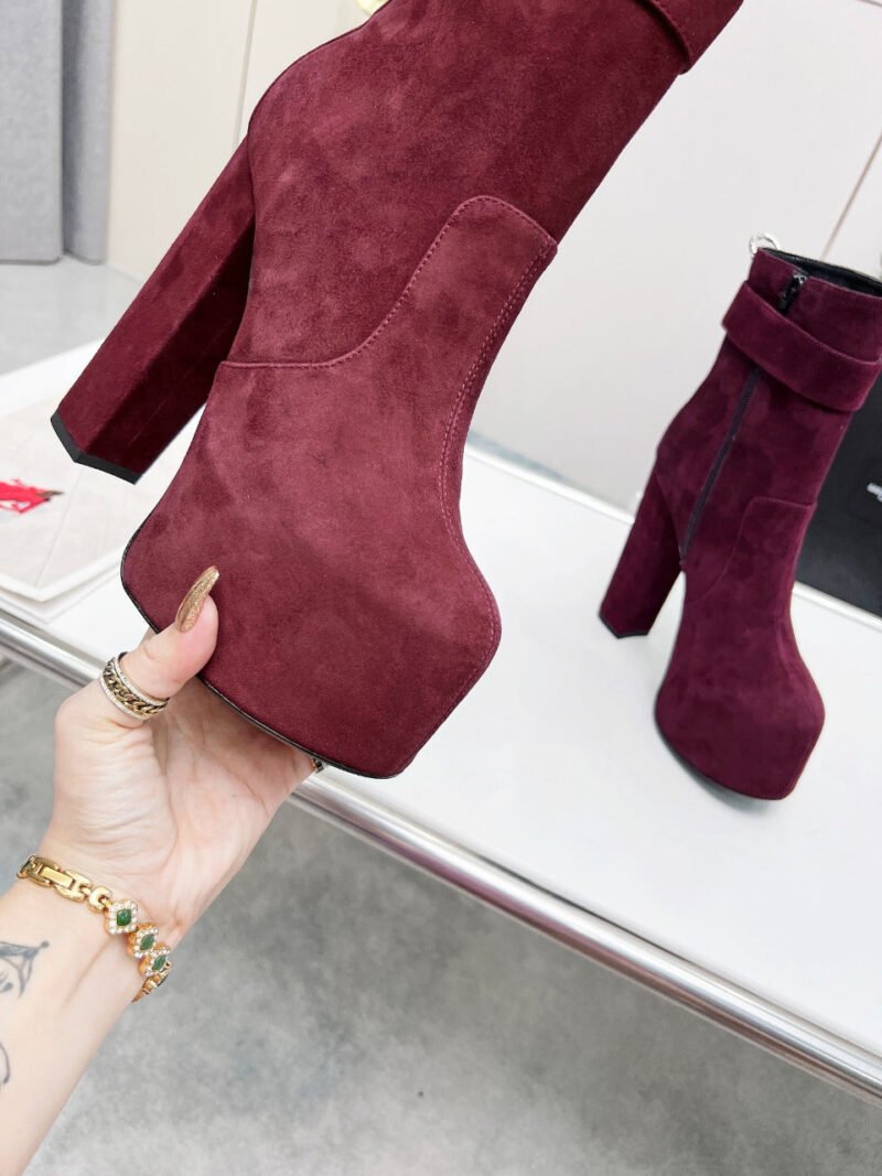 Botines Cherry de Plataforma Hebilla Piel YSL - Imagen 8