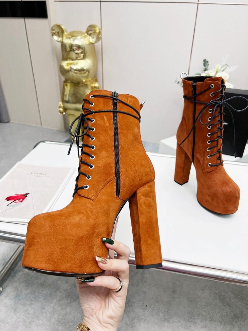 Botines Cherry de Plataforma Piel YSL - Imagen 5