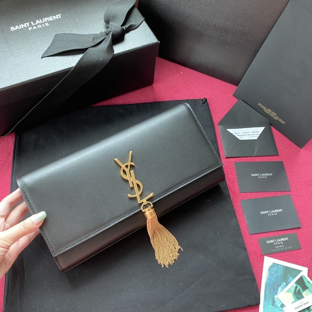 BOLSO KATE CON BORLA DE PIEL YSL