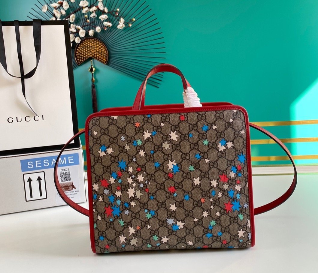 Bolso tote infantil con estrellas y GG GUCCI