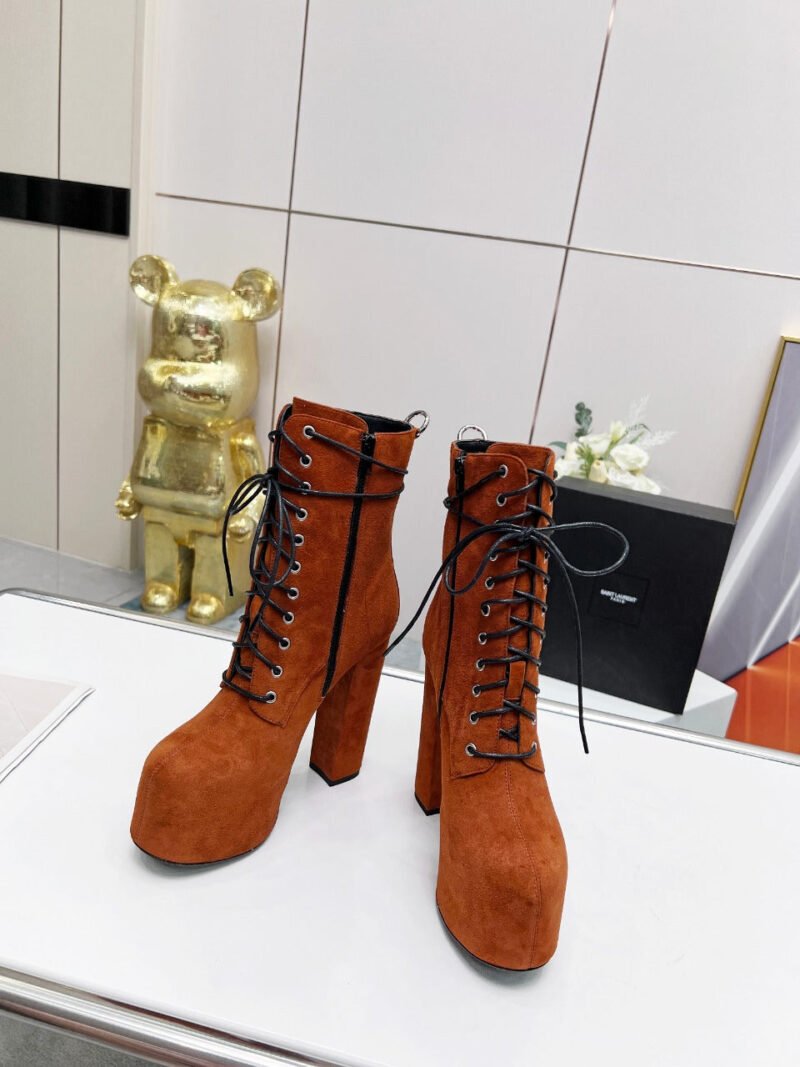 Botines Cherry de Plataforma Piel YSL - Imagen 3