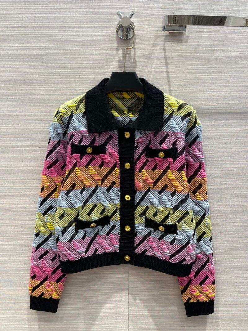 Cárdigan de jacquard La Greca VERSACE