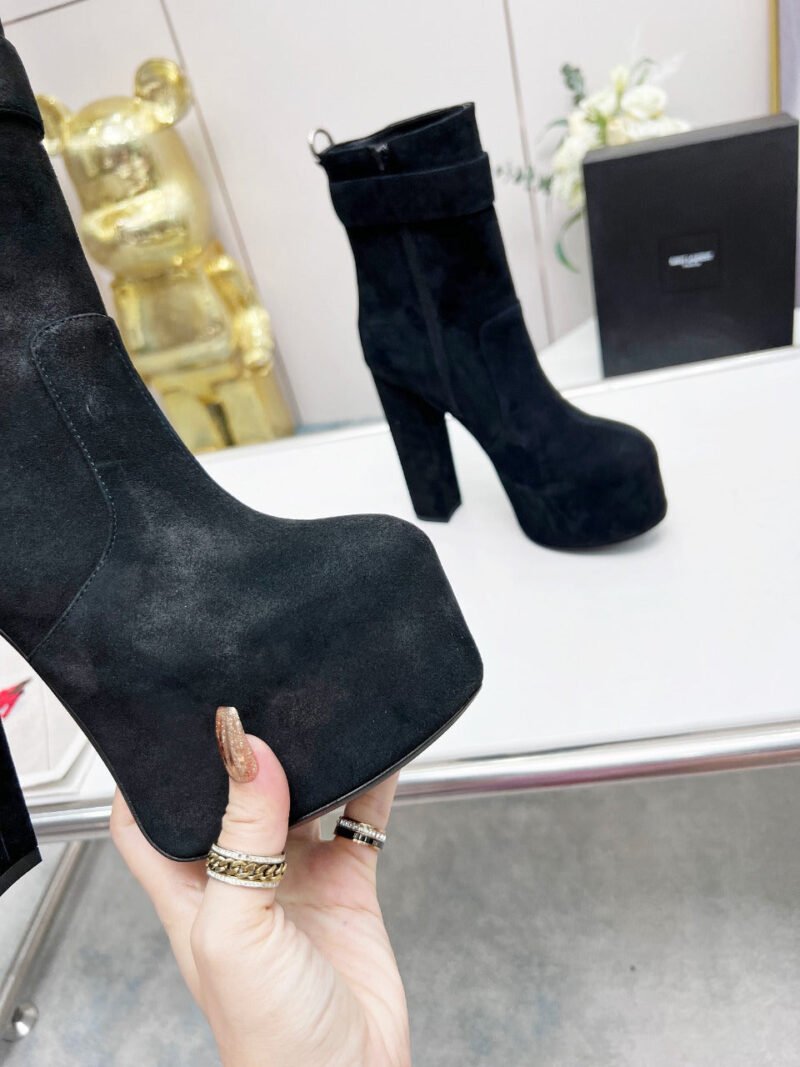 Botines Cherry de Plataforma Hebilla Piel YSL - Imagen 8