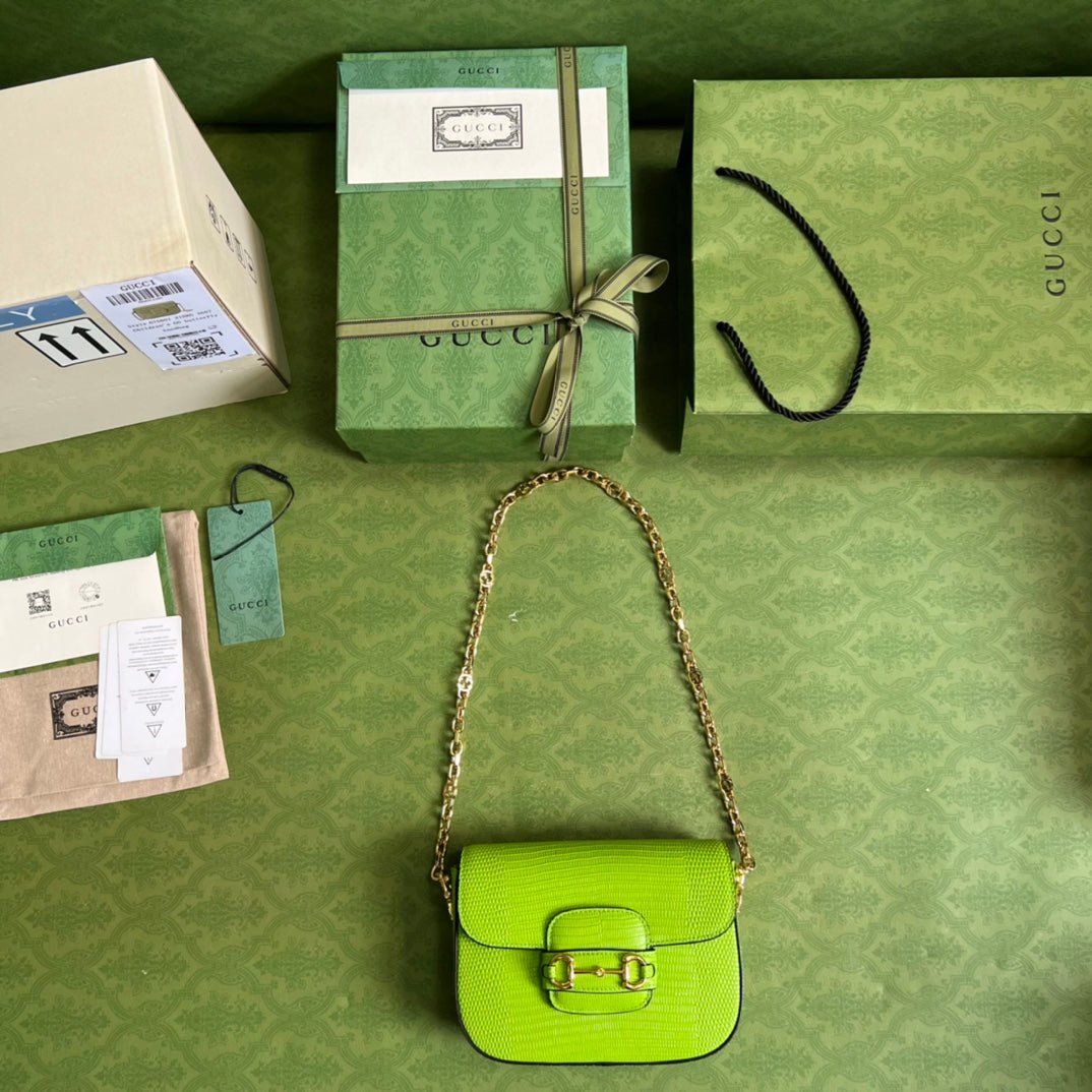Minibolso Gucci Horsebit 1955 de lagarto