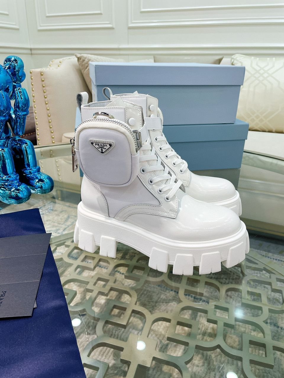 Botas de piel y nylon Monolith PRADA