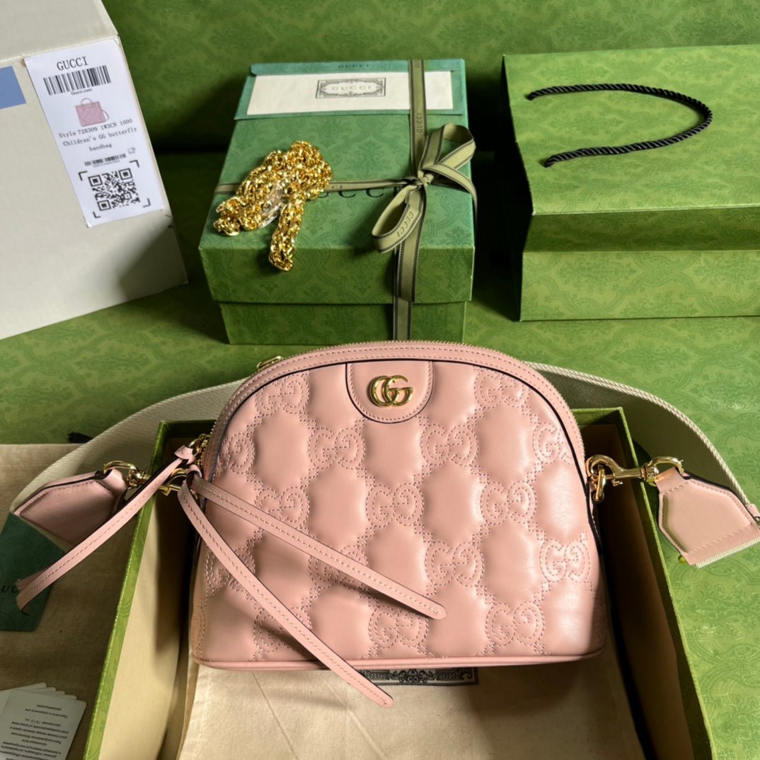 Bolso al hombro de piel metalassé GUCCI