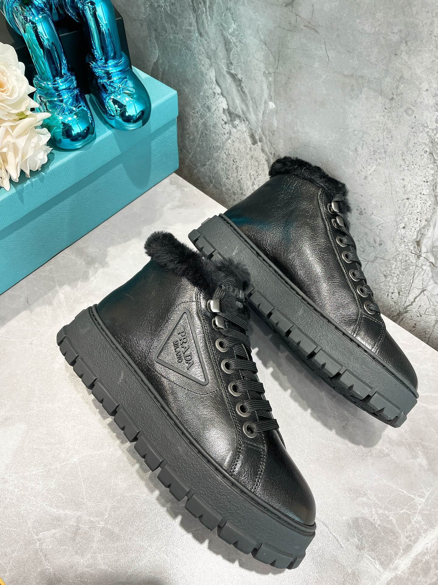 Botines con cordones de nylon PRADA