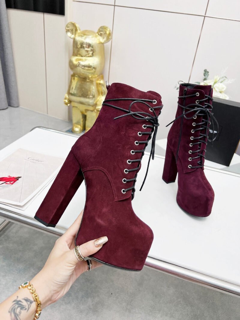 Botines Cherry de Plataforma Piel YSL - Imagen 4