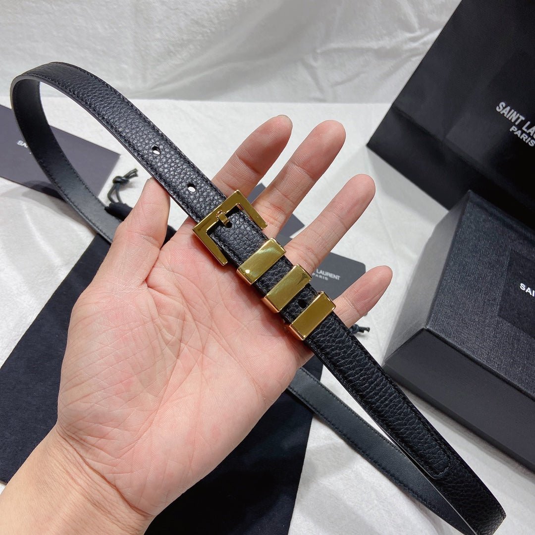 Cinturón de hebilla cuadrada YSL