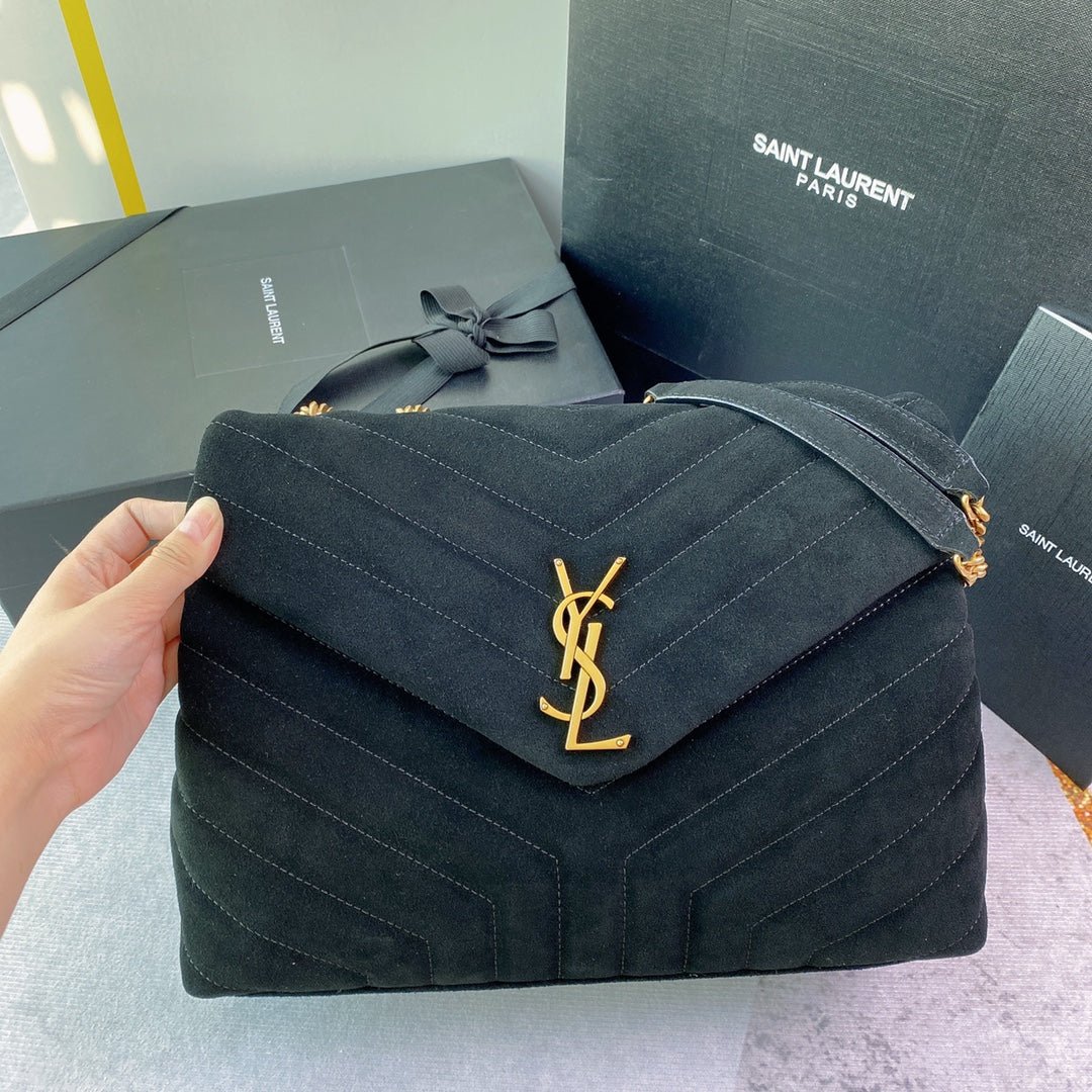 BOLSO LOULOU MEDIANO DE ANTE ACOLCHADO YSL