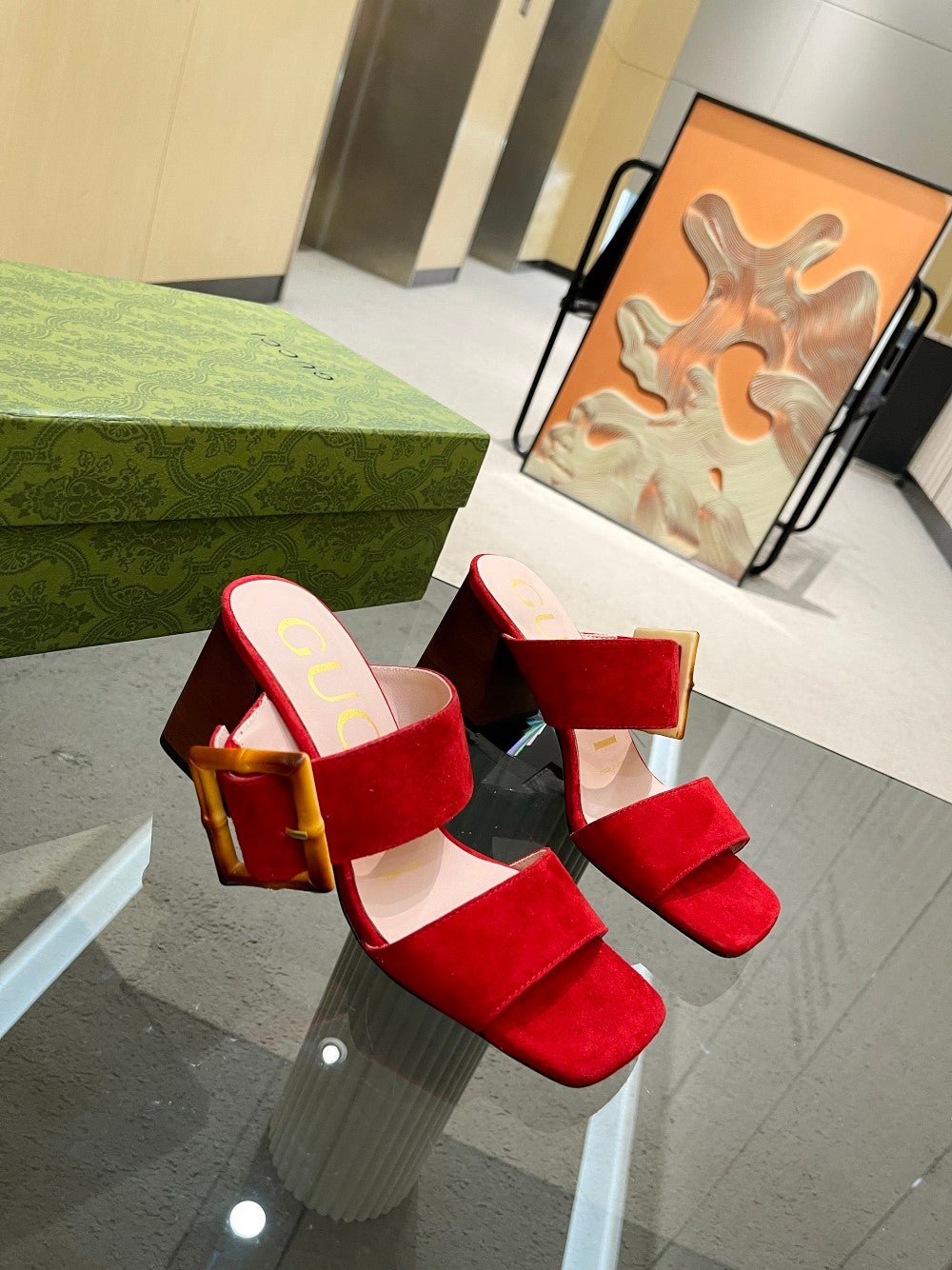 Sandalia con hebilla de bambú GUCCI