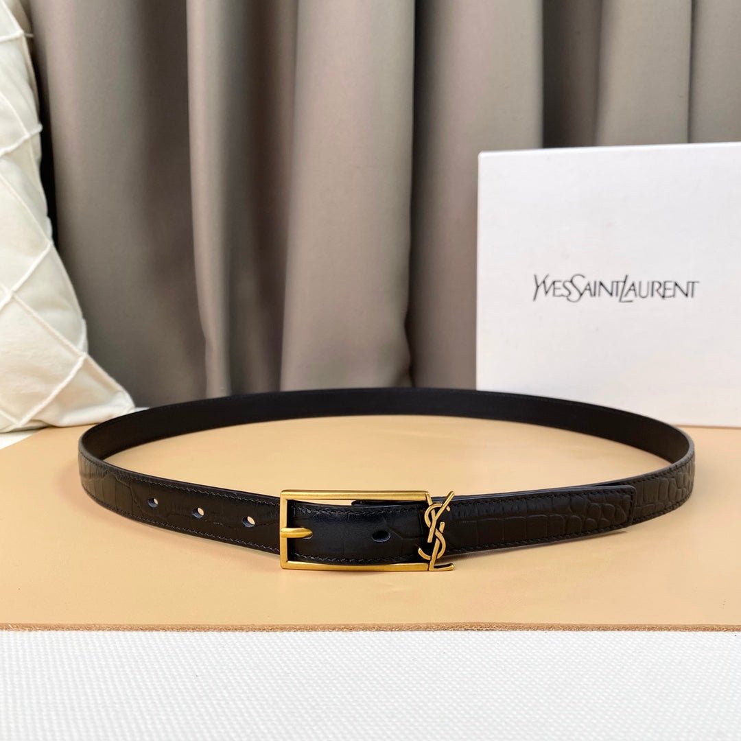 Cinturón de hebilla cuadrada YSL