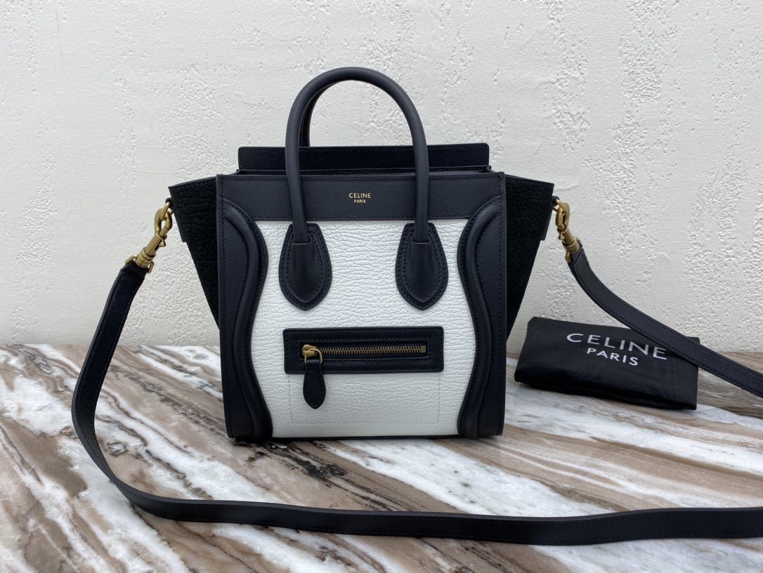 BOLSO LUGGAGE NANO DE TEJIDO CELINE