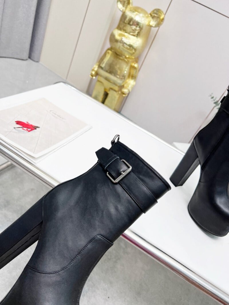 Botines Cherry de Plataforma Hebilla Piel Lisa YSL - Imagen 7