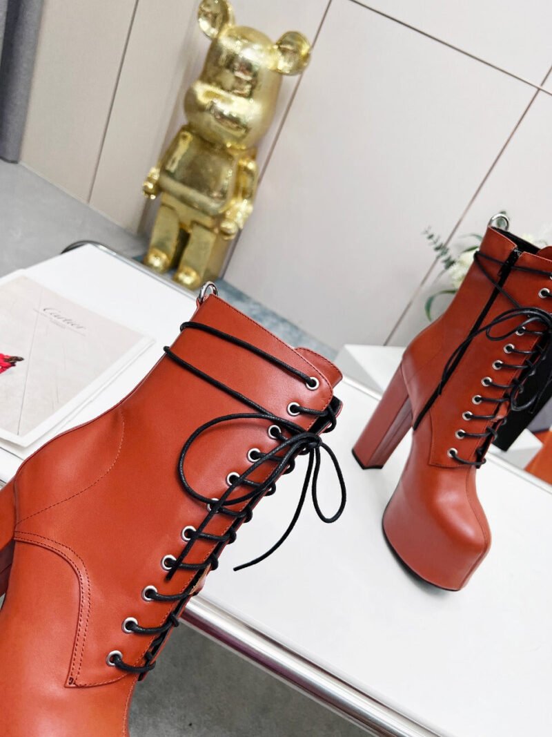 Botines Cherry de Plataforma Piel Lisa YSL - Imagen 7