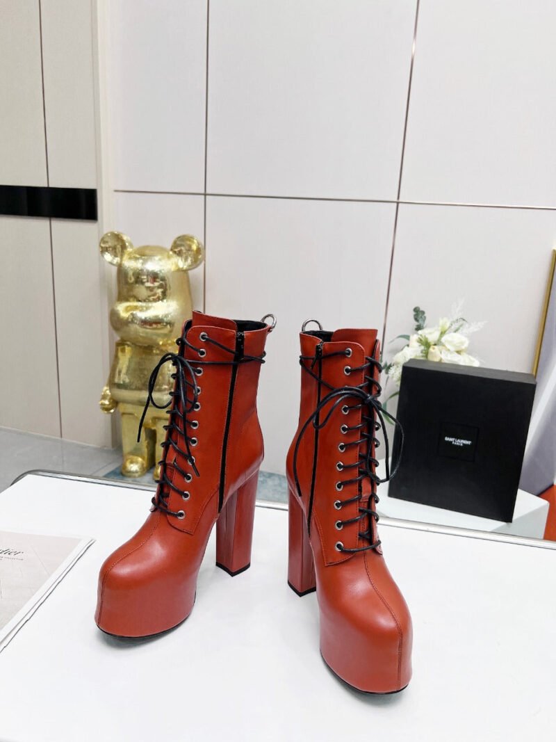 Botines Cherry de Plataforma Piel Lisa YSL - Imagen 2
