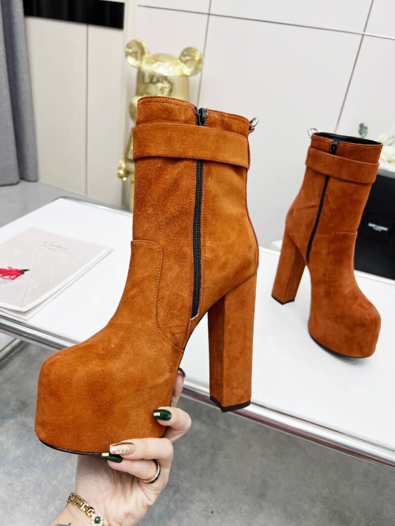 Botines Cherry de Plataforma Hebilla Piel YSL - Imagen 5